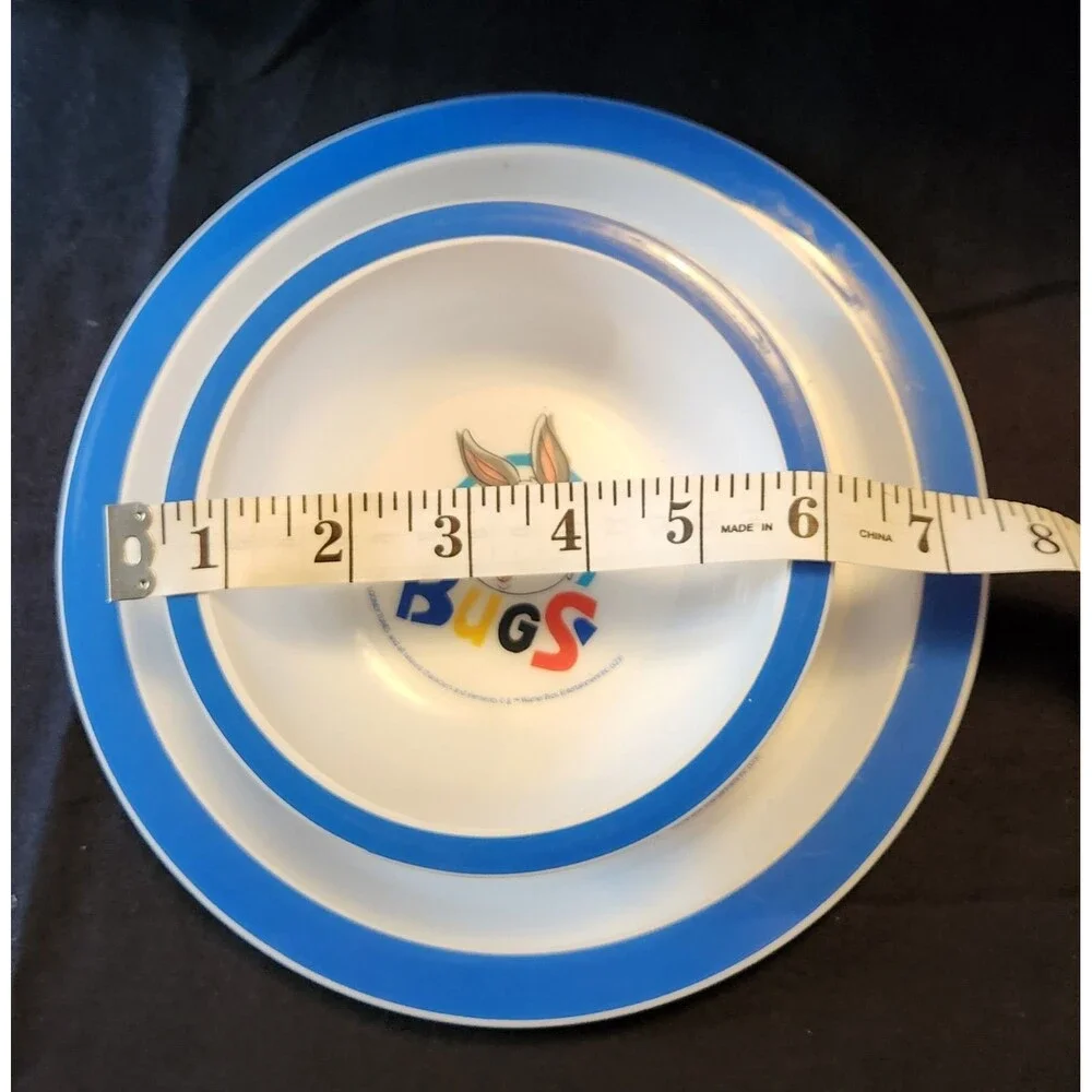 Baby Looney Tunes Dish And Bowl Bugs Bunny, Tasmanian Devil, Sylvester Cat